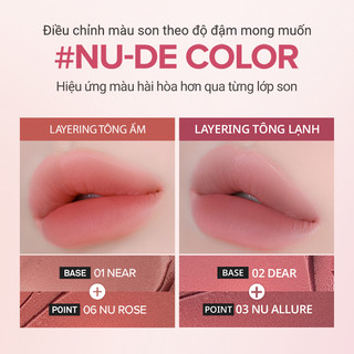 [NEW] Son tint lì mịn với hiệu ứng blur mềm mại, bám màu lâu và tạo lớp màu mỏng nhẹ, đều màu hince Nu Blur Tint 3.8ml