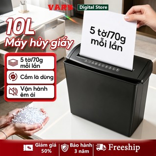 Máy Hủy Tài Liệu Cao Cấp 10L - Hủy Giấy, Thẻ CD - Cho Văn Phòng & Công Ty