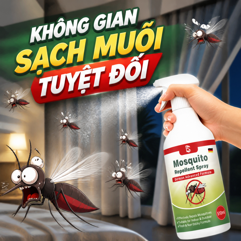 🦟Muỗi không dám lại gần, xịt là bảo vệ ngay!🦟 Xịt đuổi muỗi bảo vệ lâu dài, xua muỗi mạnh mẽ 510ml