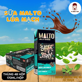 SỮA MALTO Lúa Mạch Hương Sôcôla Bạc Hà Có Thạch 170ml