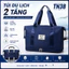 Túi Du Lịch 2 Tầng TN38 Chống Nước Gấp Gọn Có Ngăn Khô Ướt Riêng Gài Vali Dung Tích Lớn Đi Gym Công Tác