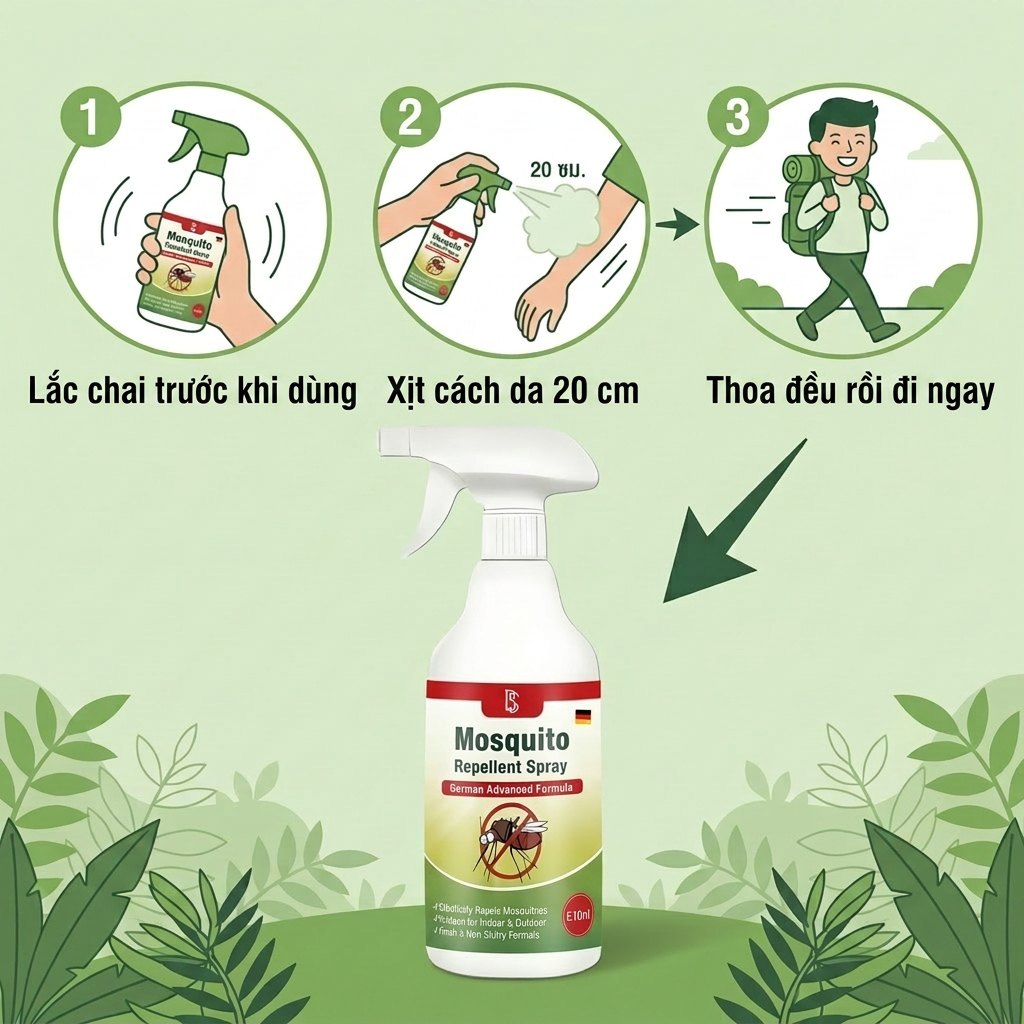 🦟Muỗi không dám lại gần, xịt là bảo vệ ngay!🦟 Xịt đuổi muỗi bảo vệ lâu dài, xua muỗi mạnh mẽ 510ml