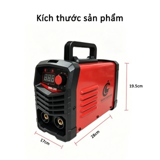 Máy hàn MMA-240 chính hãng, Inverter IGBT, hàn que 1.6-3.2mm, 220V, nhẹ, di động, tặng phụ kiện