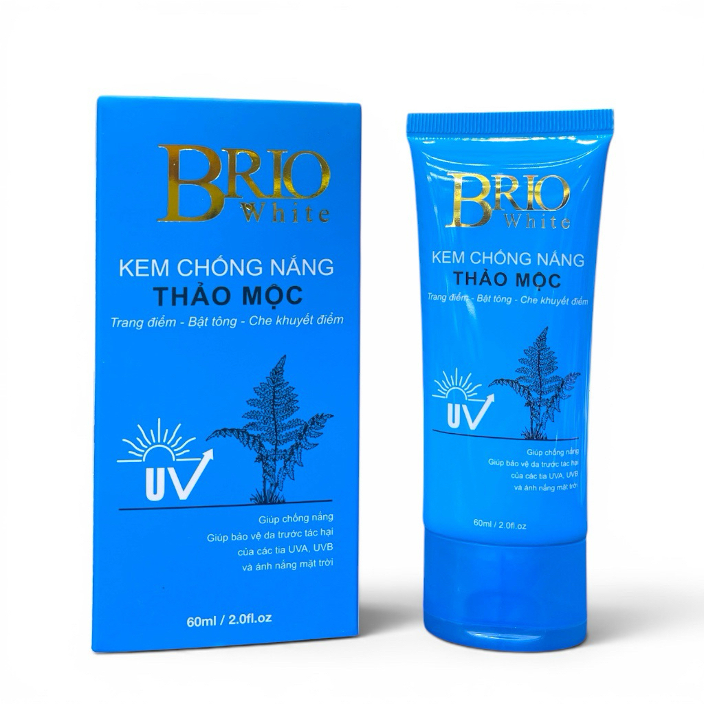 Kem Chống Nắng Thảo Mộc BRIO White – Bật Tông, Che Khuyết Điểm, Bảo Vệ Da UV
