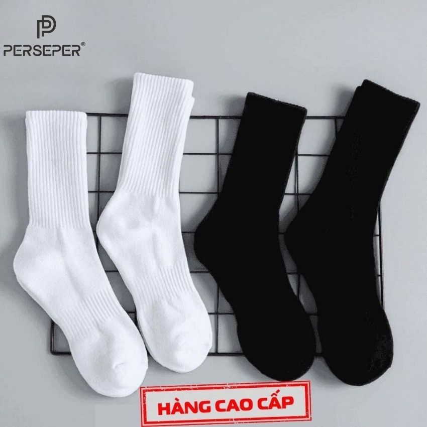 Tất nam cổ cao thể thao, vớ nam cao cấp chất liệu vải Hàn co giãn 4 chiều – Cherry shop