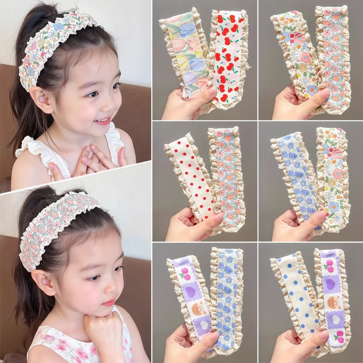 Băng đô dán tóc bản to nhiều hoạ tiết phong cách vintage cực xinh