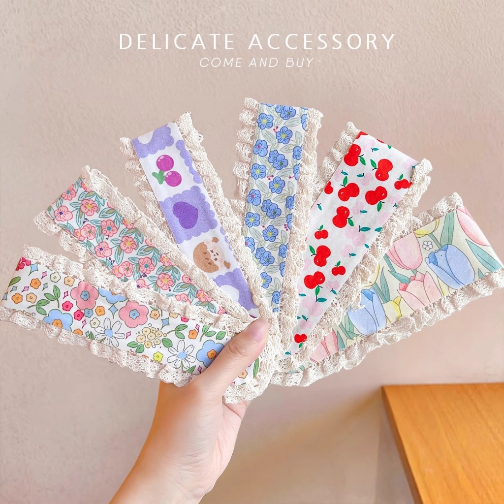 Băng đô dán tóc bản to nhiều hoạ tiết phong cách vintage cực xinh