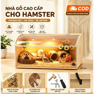 Lồng nuôi thú cưng gỗ mica trong suốt an toàn cho vật nuôi