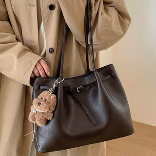 Túi xách tote công sở size 35 cho nữ da PU cao cấp tặng kèm charm gấu xinh MIE BAG