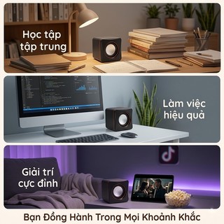 Loa Mini Để Bàn JOYRIDER Cao Cấp - Âm Thanh Thuần Khiết, Bass Mạnh, Siêu Gọn Nhẹ