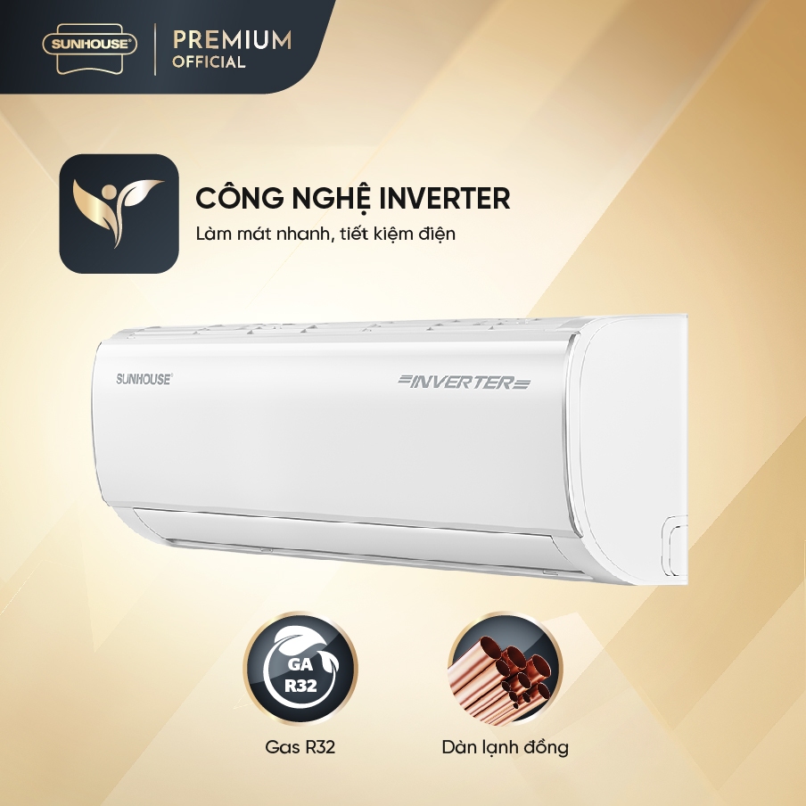 [LẮP ĐẶT TOÀN QUỐC] Điều hòa không khí TT Sunhouse 9000 BTU 1 chiều inv SHR-AW09IC620