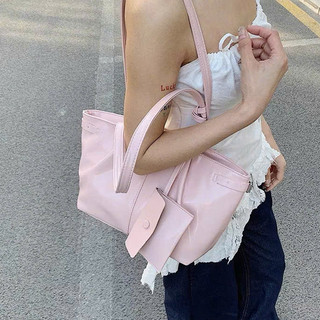 Túi xách công sở tote cho nữ màu pastel da bóng cao cấp tặng kèm ví nhỏ MIE BAG