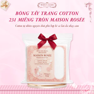 Bông tẩy trang cotton cao cấp Maison Rosée 231 miếng tròn mềm nhẹ dịu dàng