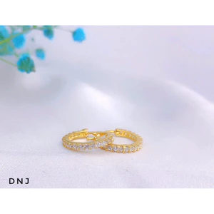 bông tai bấm full đá bạc 925