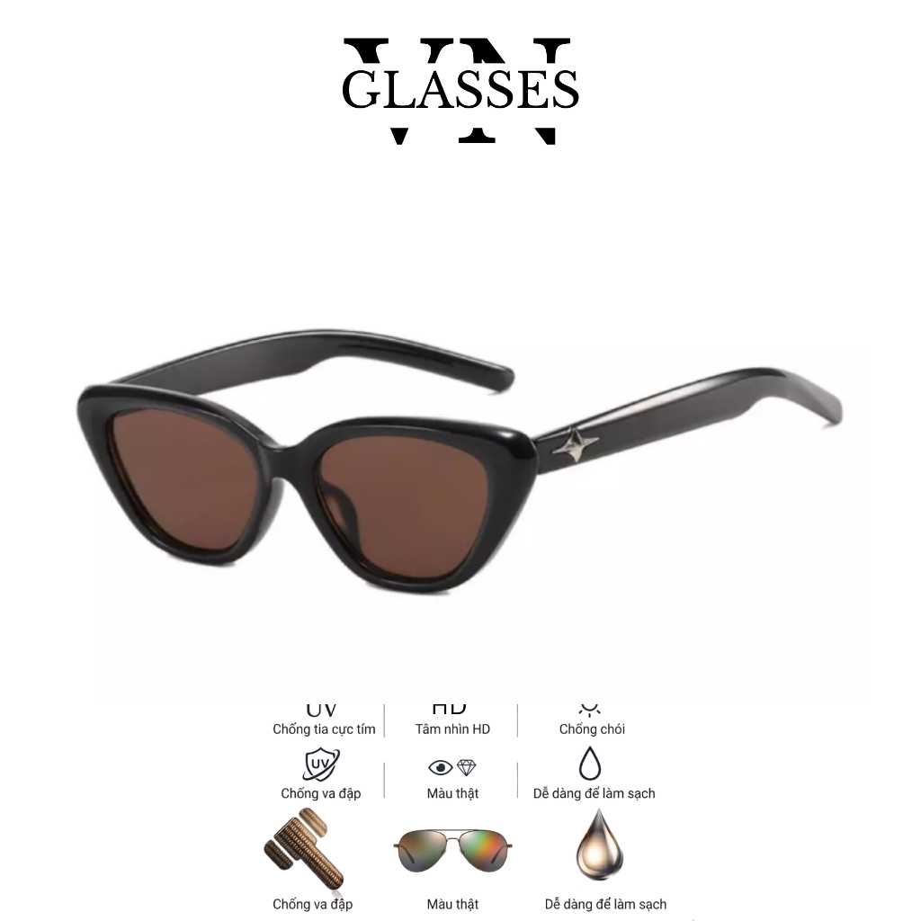 Kính râm nam nữ mắt mèo thời trang hiện đại chống tia UV400 hot trend 31