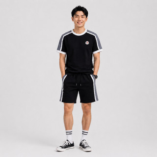 Set Áo Thun Quần Short Nam Chất Liệu cá sấu Thoáng Khí Co Giãn 4 chiều Mặc Mát Trẻ Trung BHN80