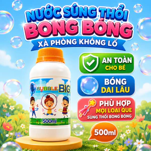 Nước súng que thổi bong bóng xà phòng khổng lồ Bubble Big 500ml 1000ml tạo bong bóng siêu to bền lâu tan an toàn cho bé