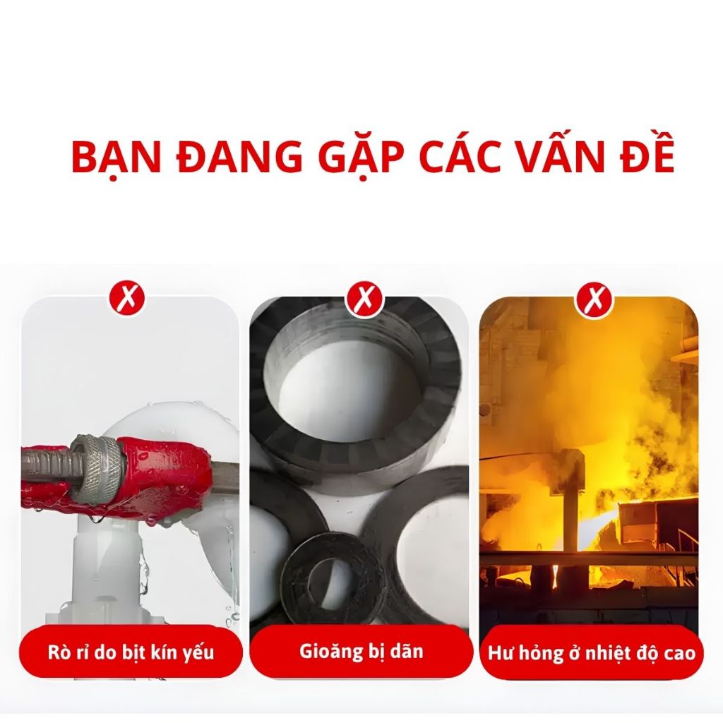 Keo Loc ti te làm kín ren ống kim loại chịu nhiệt độ cao 565 567 577 660 518 510 tuýp 50ml