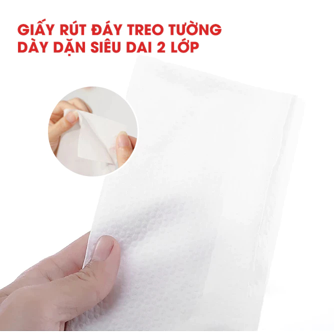 [HỎA TỐC 10 BỊCH] Khăn Giấy Rút Đáy Treo Tường Silkwell Đa Năng 450gx2 Lớp - Dai, Thấm Hút Dầu Nhanh