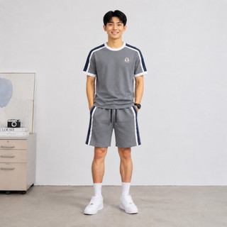 [ Mua 2 tặng 1] Bộ Thể Thao Nam Chất Tổ On Cao Cấp, Áo Thun Tay Phối, Quần Short Vải Co Giãn Thoáng Mát- BHN80