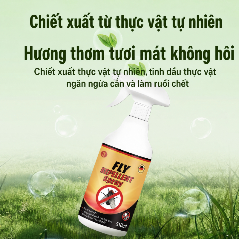 🔥Mua 1 tặng 1🔥 Xịt đuổi ruồi 510ml, dùng cho nhà ở và chuồng trại, hỗ trợ xua ruồi lâu dài dễ dùng