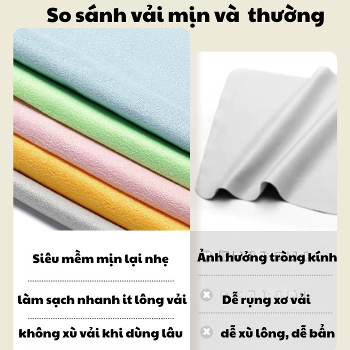 [5 cái] Khăn lau mắt kinh chuyên dụng chất liệu vải da lộn mềm mịn làm sạch tròng kính | BigBuy360 - bigbuy360.vn