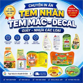 In tem nhãn dán theo yêu cầu | Nhận in từ 3 tờ A3 | Giá xưởng | In sticker decal theo mẫu khách gửi