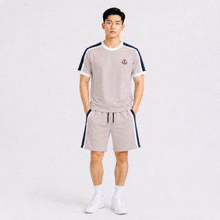 [ Mua 2 tặng 1] Bộ Thể Thao Nam Chất Tổ On Cao Cấp, Áo Thun Tay Phối, Quần Short Vải Co Giãn Thoáng Mát- BHN80