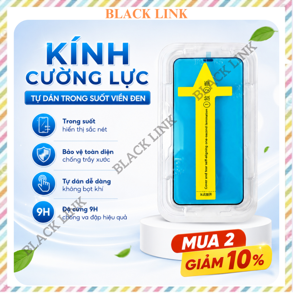 Tự Dán Hút Bụi Kính Cường Lực iPhone Cao Cấp Full Màn 7/8/Plus/X/XS/XR/11/12/13/14/15/16/17/Pro/Max
