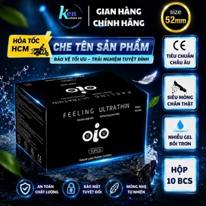 Bao cao su siêu mỏng OiO nhiều gel bôi trơn hỗ trợ kéo dài thời gian bcs chống xuất tinh sớm CHE TÊN KÍN ĐÁO SẢN PHẨM