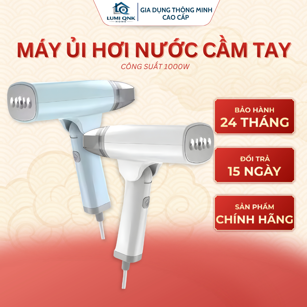 Máy Ủi Hơi Nước Cầm Tay Chính Hãng LUMI QNK HOME - Gấp Gọn Dễ Dùng Tiện Lợi Phù Hợp Cho Mọi Gia Đình
