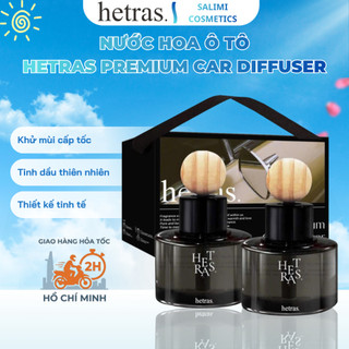 Nước Hoa Ô Tô Cao Cấp HETRAS Hàn Quốc 77ml, Khử Mùi Xe Hơi, Tinh Dầu Kèm Bóng Gỗ Khuếch Tán