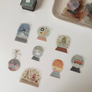 Flake sticker chất PET nhũ vàng Tamura Miki