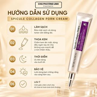Kem dưỡng da Mary&May Collagen PDRN Cream MP1537 - Hỗ Trợ Tăng Đàn Hồi, Khóa Ẩm, Giúp Da Căng Mịn
