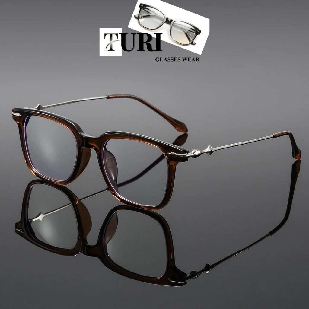 Kính gọng vuông hàn quốc cho nam nữ kính chống tia UV phù hợp mọi lứa tuổi 86055