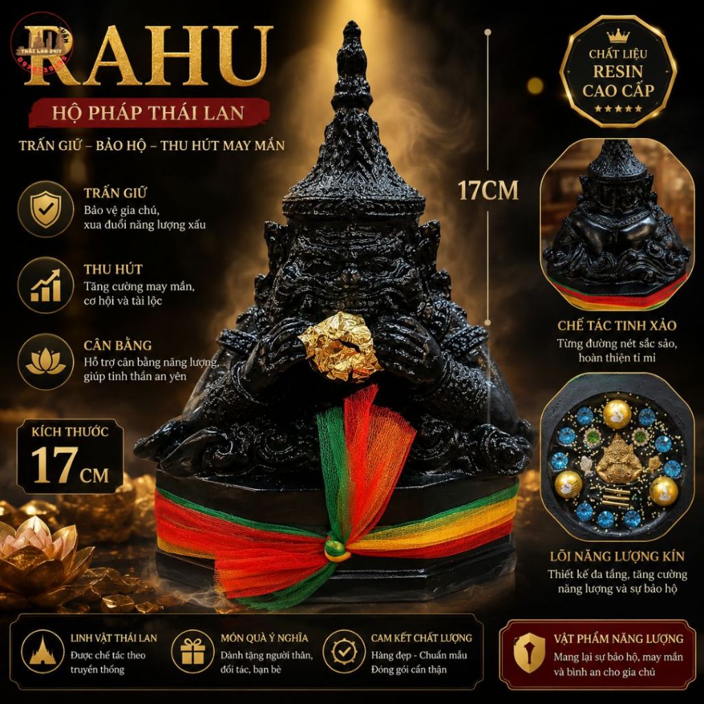 Tượng Rahu Mini 9cm – Decor Bàn Làm Việc, Kệ Sách Sang Trọng