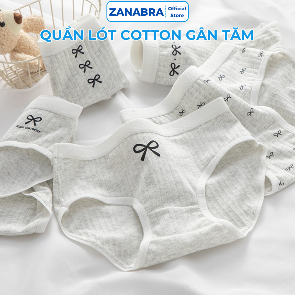 [ Xả Hàng ] Quần Lót Nữ Cotton cạp vừa đáy kháng khuẩn, Quần chip nữ cao cấp, mềm mịn, thoáng mát ZANABRA L1108