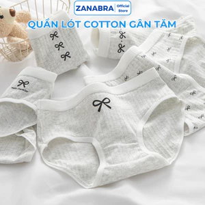 Quần Lót Nữ Cotton cạp vừa đáy kháng khuẩn, Quần chip nữ cao cấp, mềm mịn, thoáng mát ZANABRA L1108