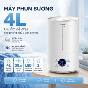 Máy phun sương tạo ẩm không khí QCOOKO 4L, Máy tạo độ ẩm gia đình khuếch tán tinh dầu Bảo hành 12 tháng