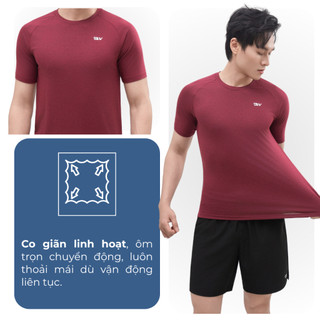 Áo thun nam thể thao Velosar RTS-60087A tập Gym, Tennis, Pickleball thoải mái, thấm hút, nhanh khô