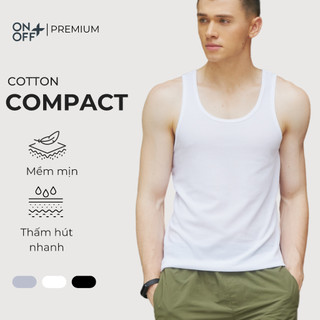 Combo 2 áo ba lỗ nam cotton compact mềm mát thấm hút mồ hôi nhanh ONOFF-18IA26A017