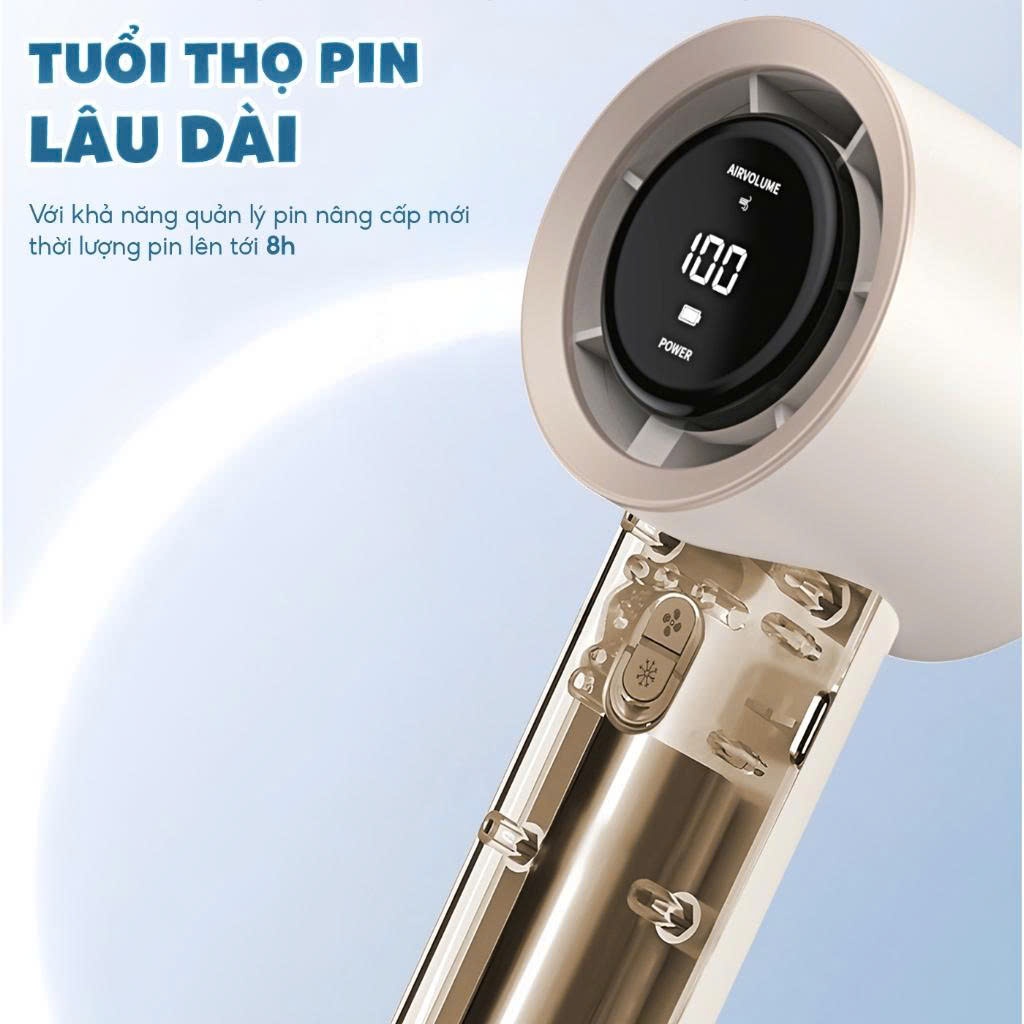 (MUA 1 NHẬN 6) Quạt cầm tay mini Topgia tặng 5 bịch giấy rút Mộc An Topgia hàng Việt, 1000 tờ 4 lớp
