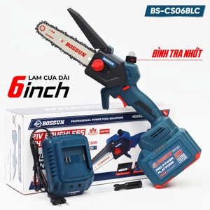 Máy Cưa Xích Chạy Pin BOSSUN BS-CS06BLC 21V – Lưỡi 6 Inch, Động Cơ Brushless, Có Bơm Nhớt, Heavy Duty
