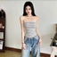 Áo Quây Ngang Kẻ Sọc Basic Sexy Áo Ống Nữ Co Giãn Ôm Dáng AOT041
