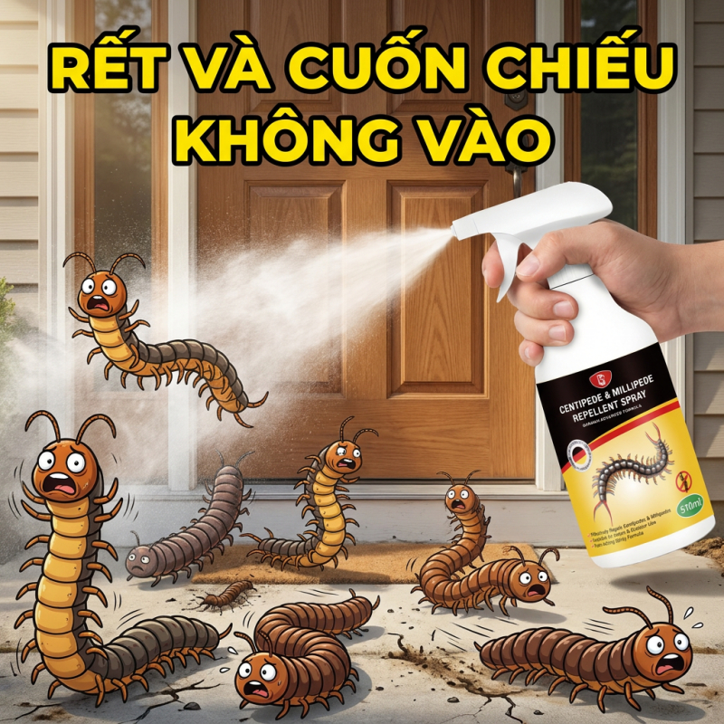 ⚡Xịt đuổi rết 510ml⚡ Xua rết, bò cạp và côn trùng bò hiệu quả, dùng trực tiếp, phù hợp gia đình