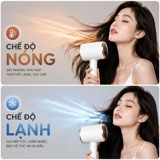 Máy Sấy Tóc Nóng Lạnh Có ino Kachi MK404 – Nhỏ gọn, thời trang, sấy tóc nhanh chóng