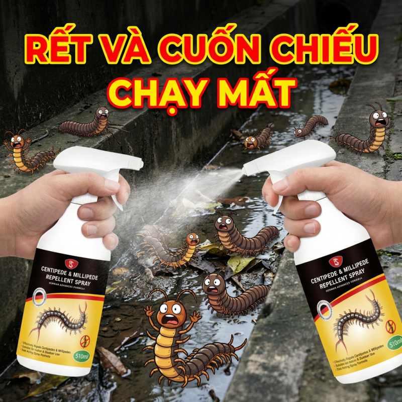 📣Xịt đuổi rết 510ml📣 Hỗ trợ xua rết hiệu quả, dùng trực tiếp, ít mùi, phù hợp cho gia đình và thú cưng