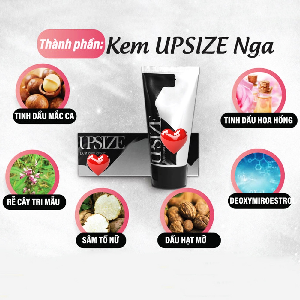 Kem Nở Ngực Upsize Nga chính hãng, Kem Nâng Ngực tăng Vòng 1 công thức tự nhiên làm Săn Chắc, Nâng Ngực Chống chảy xệ