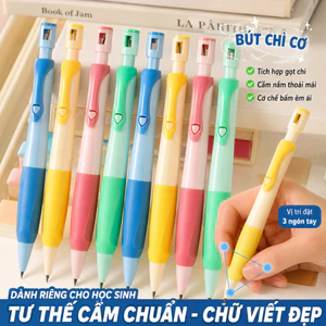 Bút Chì Cơ 2.0mm Cho Học Sinh Có Gọt Chì, Cầm Êm, Dễ Viết, Luyện Chữ Đẹp