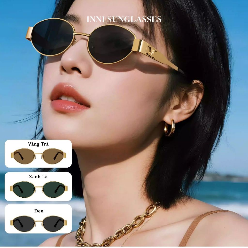 Kính Râm Thời Trang Nữ 2026 INNI Kính Mát Form Oval Hottrend, Chống Chói, Chống Tia UV Cao Cấp 8040